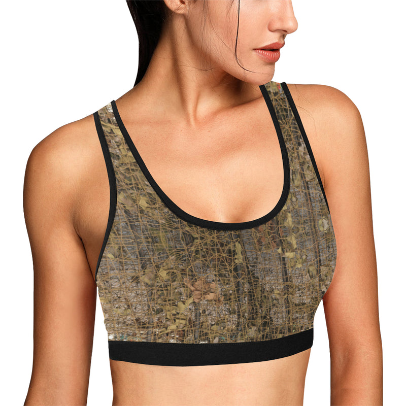 Camouflage Realtree Pattern Print Design 01 Sports Bra