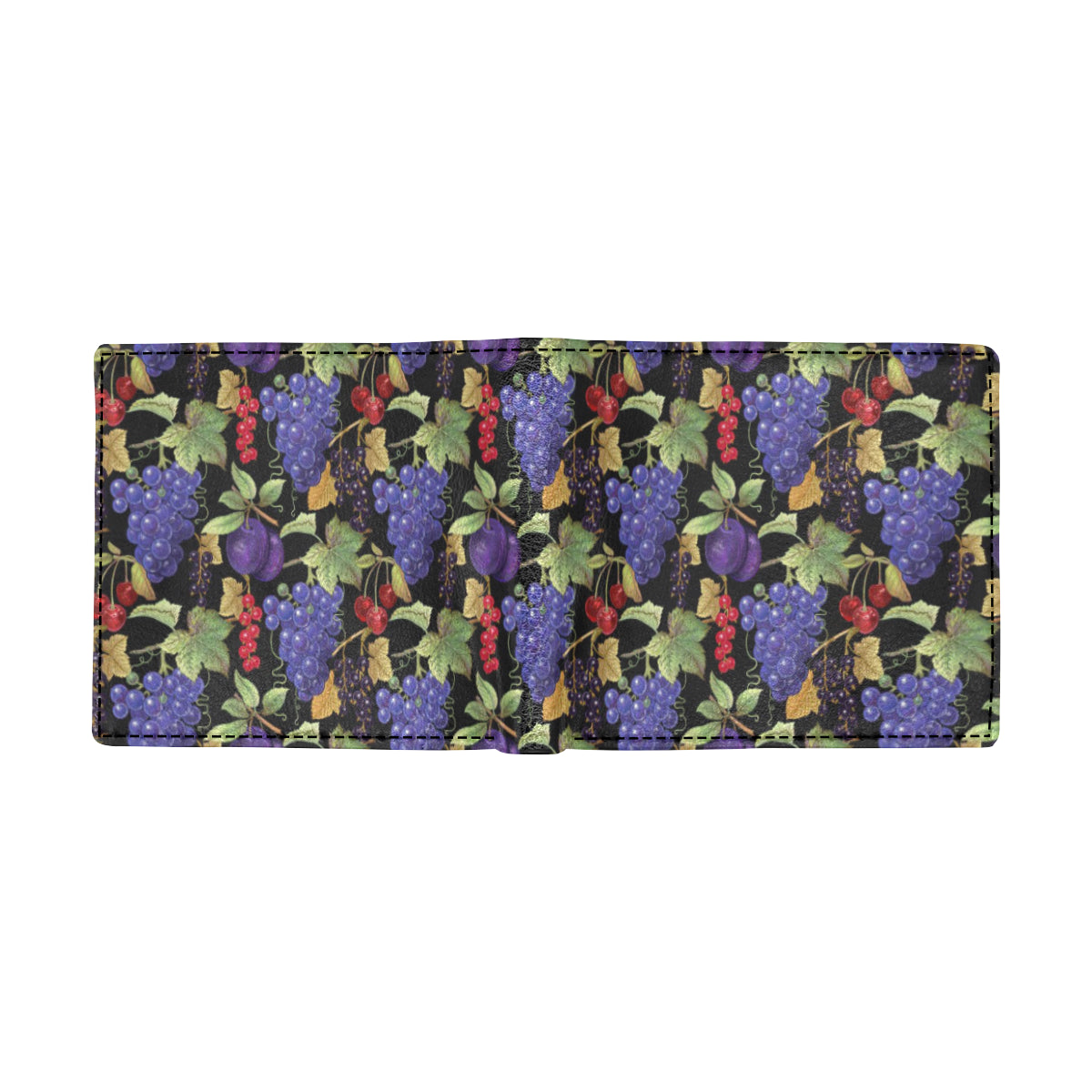 Grape Pattern Print Design GP05 Men's ID Card Wallet