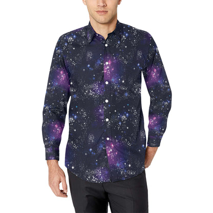 Cosmic Pattern Print Design 03 Men's Long Sleeve Shirt