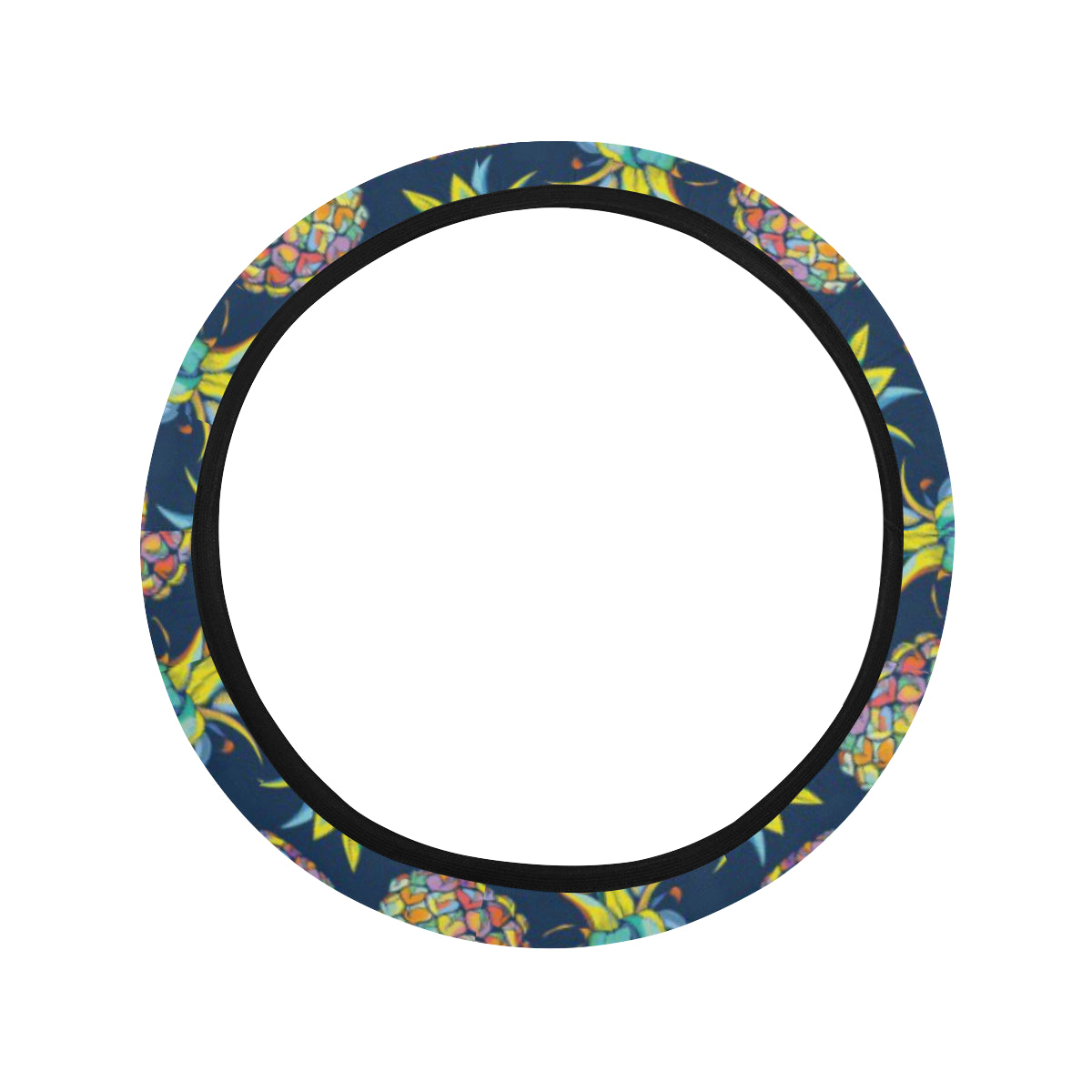 Pineapple Color Art Steering Wheel Cover with Elastic Edge