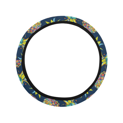 Pineapple Color Art Steering Wheel Cover with Elastic Edge