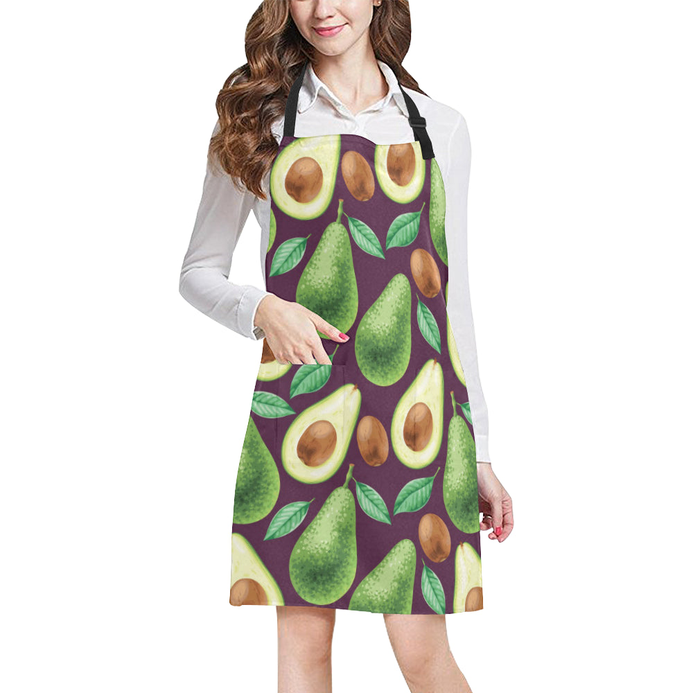 Avocado Pattern Print Design AC08 Apron with Pocket