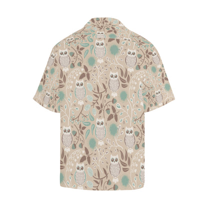 Owl Pattern Print Design A02 Men's Hawaiian Shirt