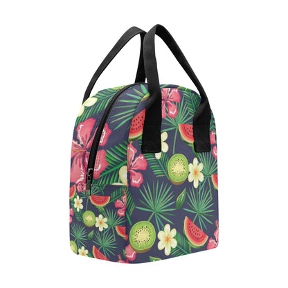 Tropical Fruits Pattern Print Design TF05 Insulated Lunch Bag
