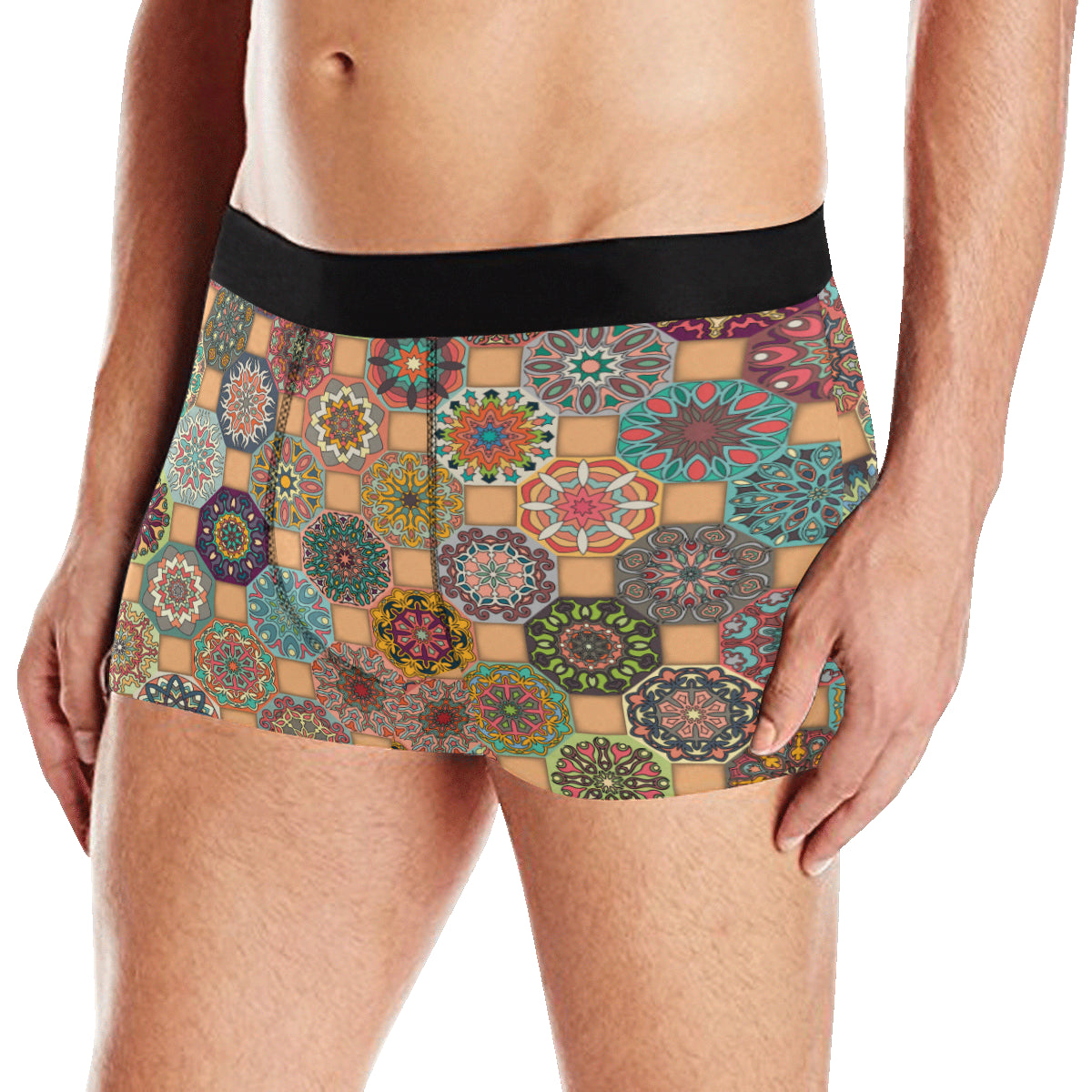 Boho Pattern Print Design 07 Men's Boxer Briefs