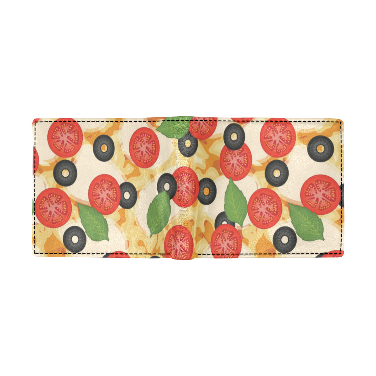 Pizza Pattern Print Design A05 Men's ID Card Wallet