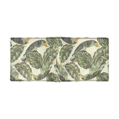 Banana Leaf Pattern Print Design BL08 Men's ID Card Wallet