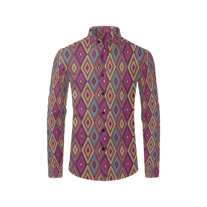Southwestern Print Men's Long Sleeve Shirt