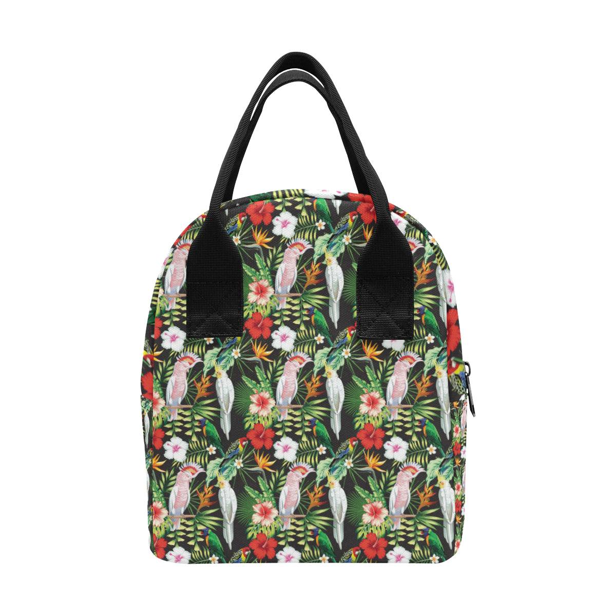 Tropical Flower Pattern Print Design TF03 Insulated Lunch Bag