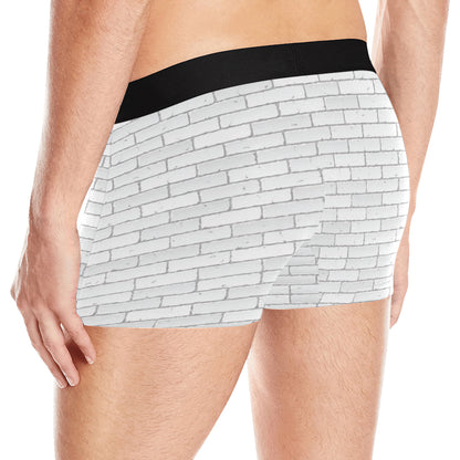 Brick White Pattern Print Design 03 Men's Boxer Briefs