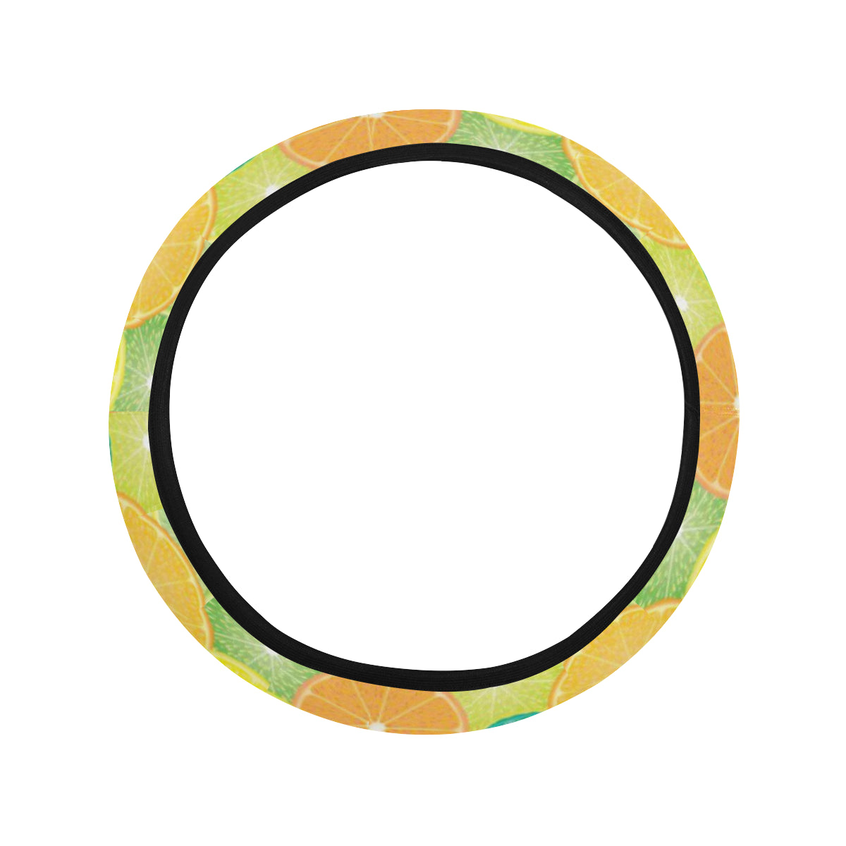 Citrus  Pattern Print Design 01 Steering Wheel Cover with Elastic Edge