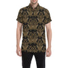 Eye of Horus Mandala Style Men's Short Sleeve Button Up Shirt