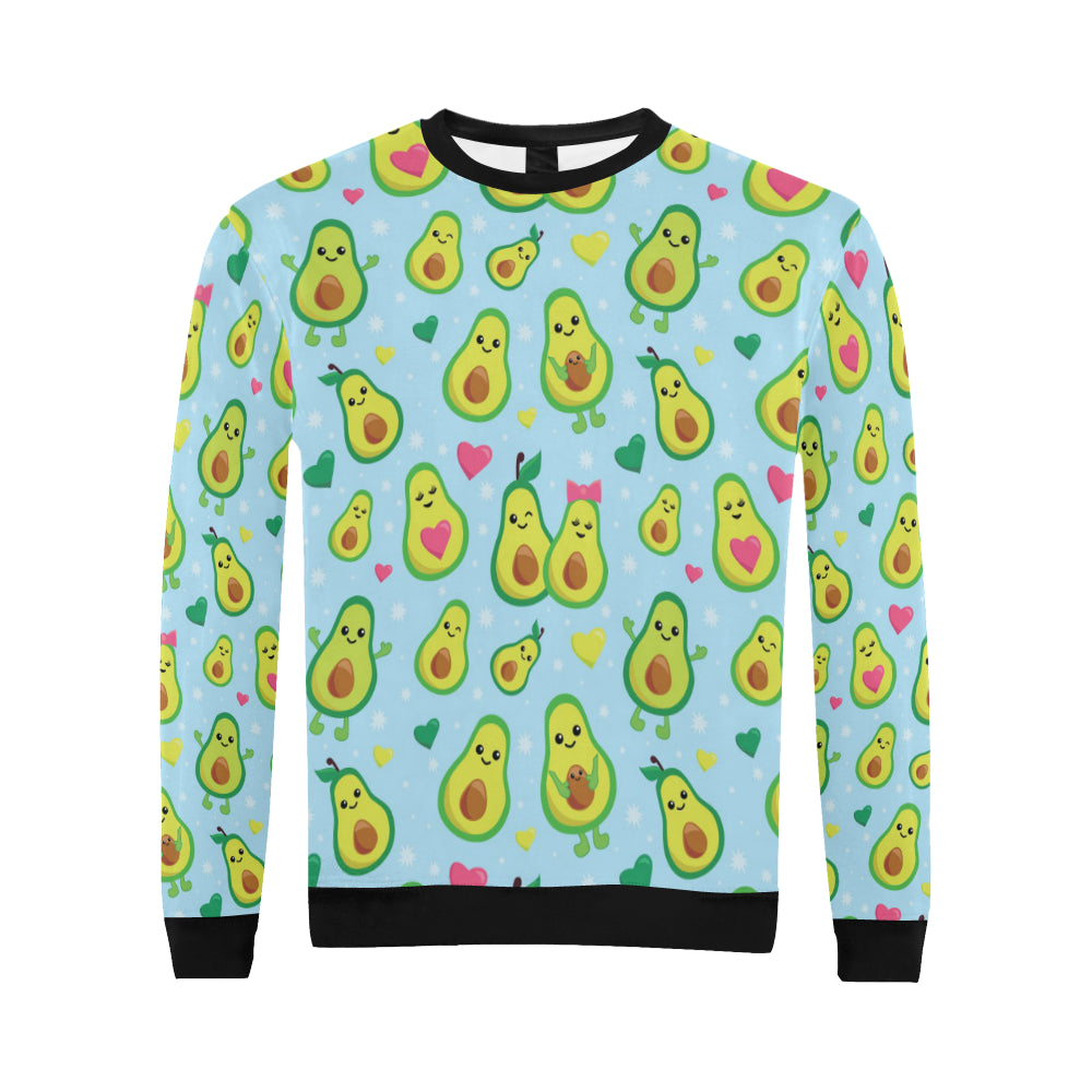 Avocado Pattern Print Design AC09 Men Long Sleeve Sweatshirt
