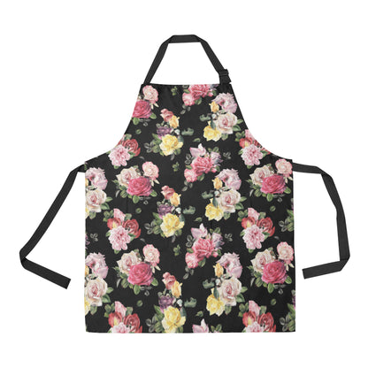 Rose Pattern Print Design RO010 Apron with Pocket
