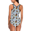 Bee Pattern Print Design BEE08 Women Swimsuit