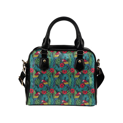 Parrot Pattern Print Design A05 Shoulder Handbag
