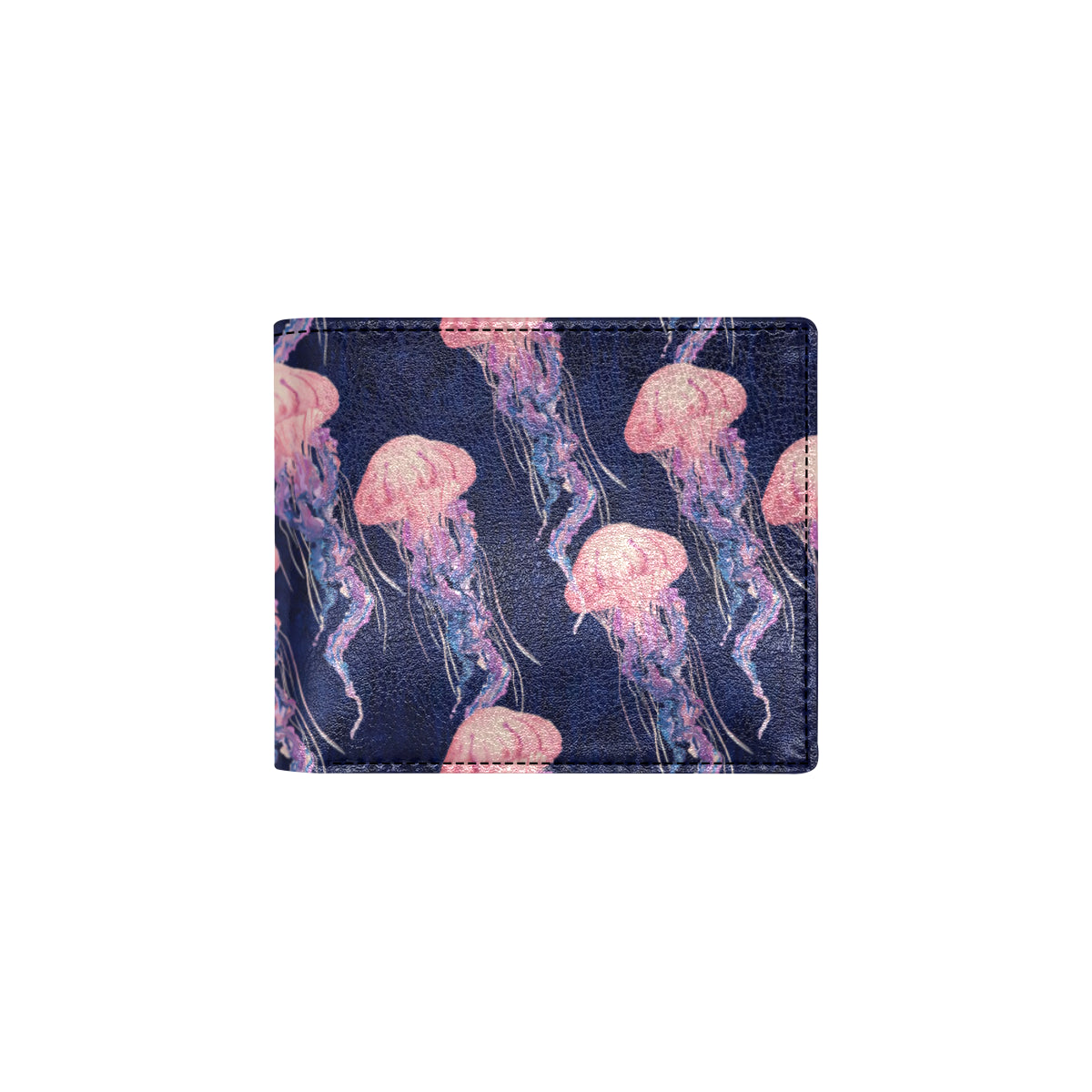 Jellyfish Pattern Print Design 03 Men's ID Card Wallet