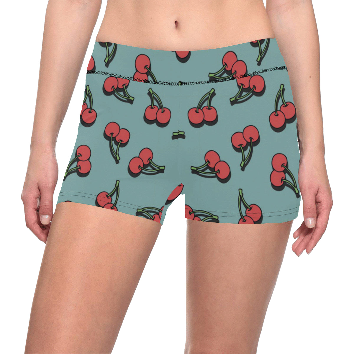Cherry Pattern Print Design CH03 Yoga Shorts