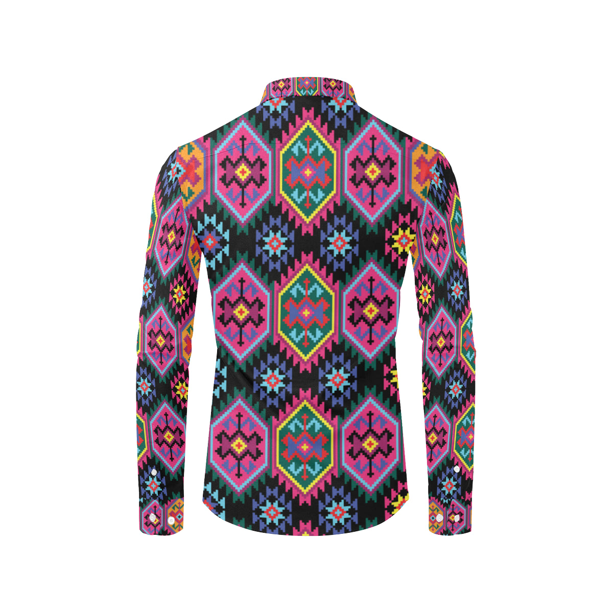 Mexican Pattern Print Design 02 Men's Long Sleeve Shirt