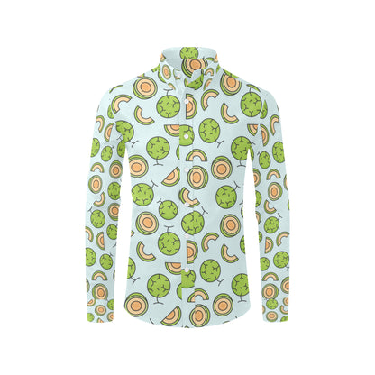 Cantaloupe Pattern Print Design 02 Men's Long Sleeve Shirt