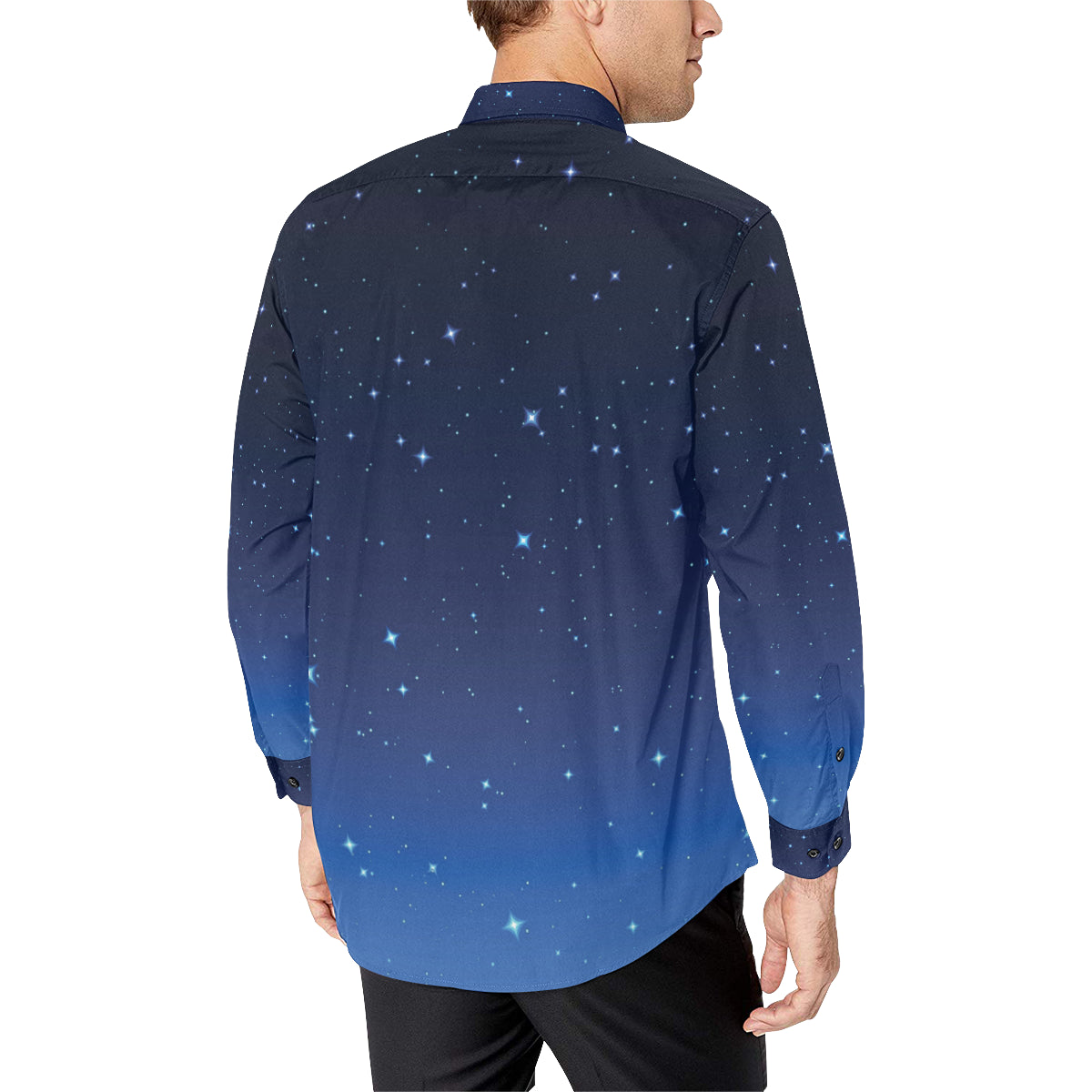 Night sky Pattern Print Design A01 Men's Long Sleeve Shirt