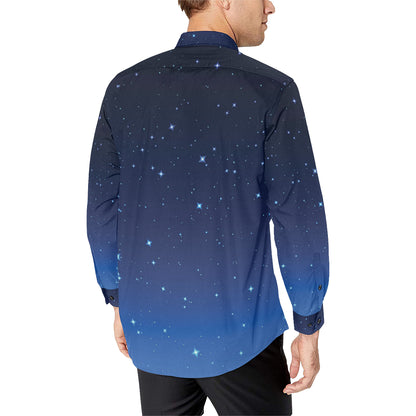 Night sky Pattern Print Design A01 Men's Long Sleeve Shirt