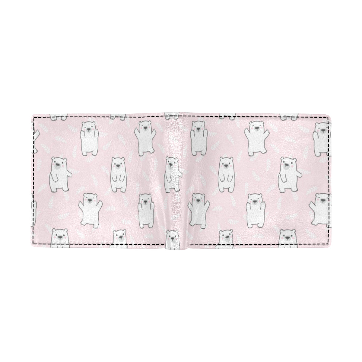 Polar Bear Pattern Print Design PB09 Men's ID Card Wallet