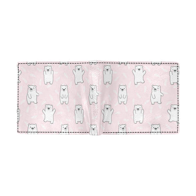 Polar Bear Pattern Print Design PB09 Men's ID Card Wallet