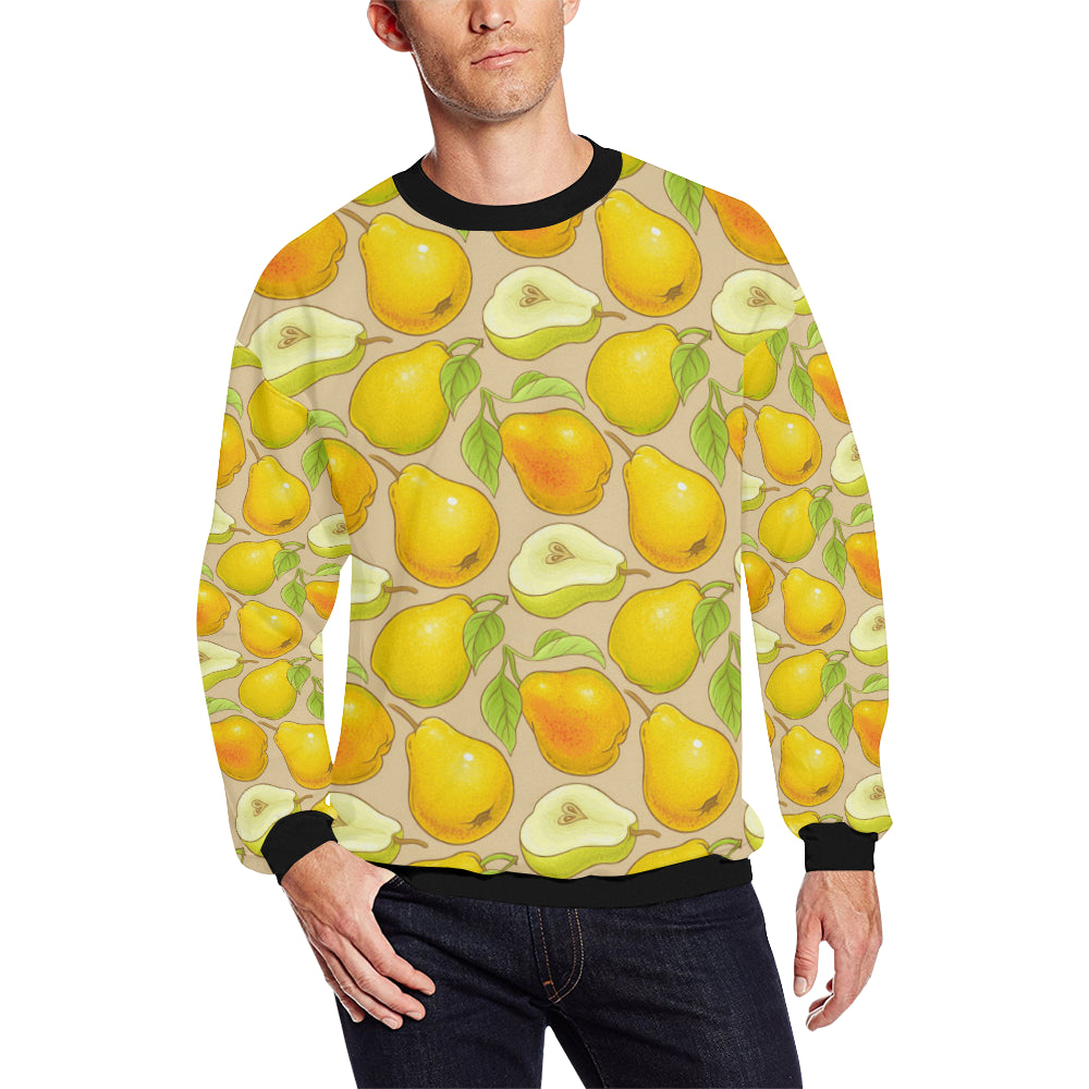 Pear Pattern Print Design PE05 Men Long Sleeve Sweatshirt