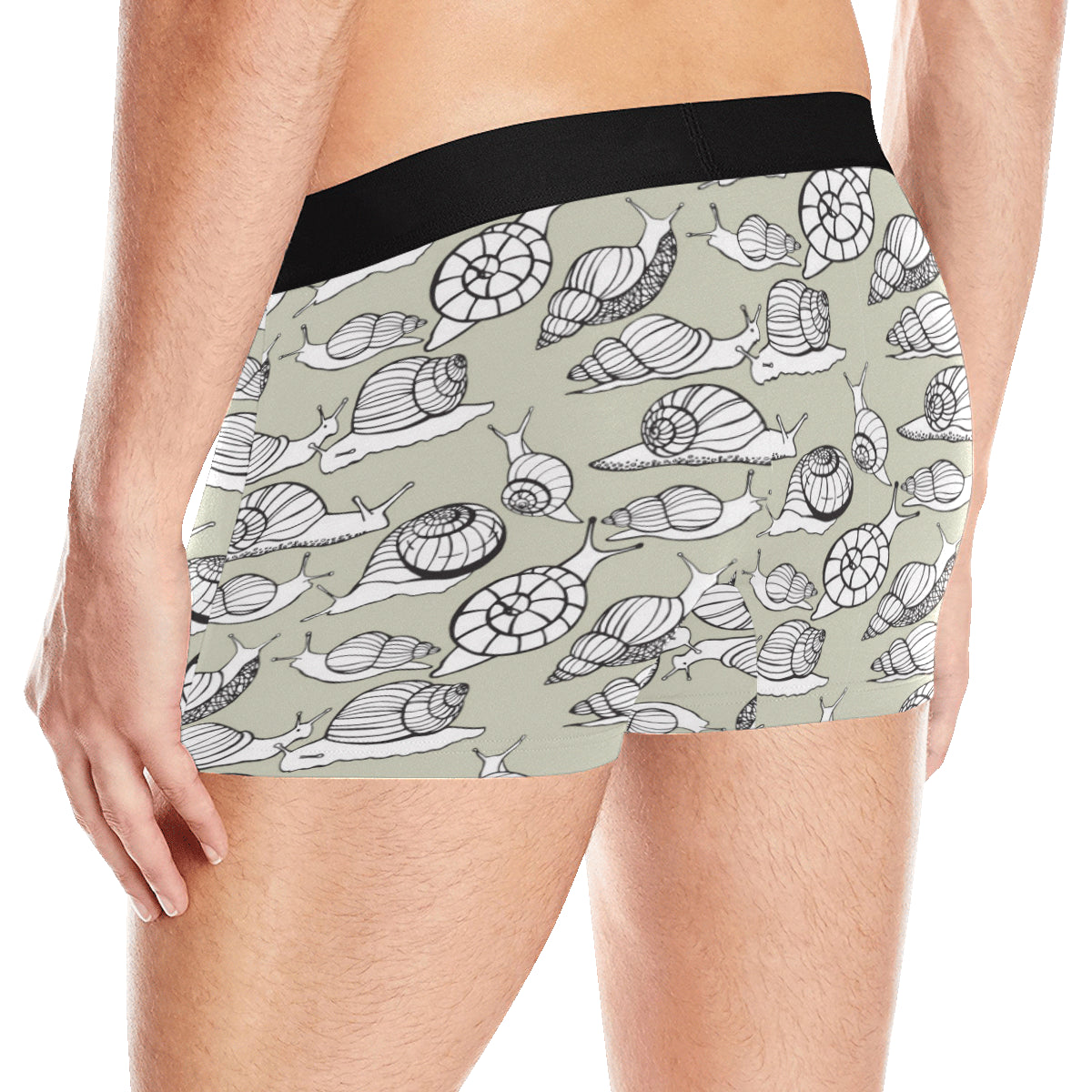 Snail Pattern Print Design 03 Men's Boxer Briefs