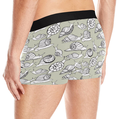Snail Pattern Print Design 03 Men's Boxer Briefs