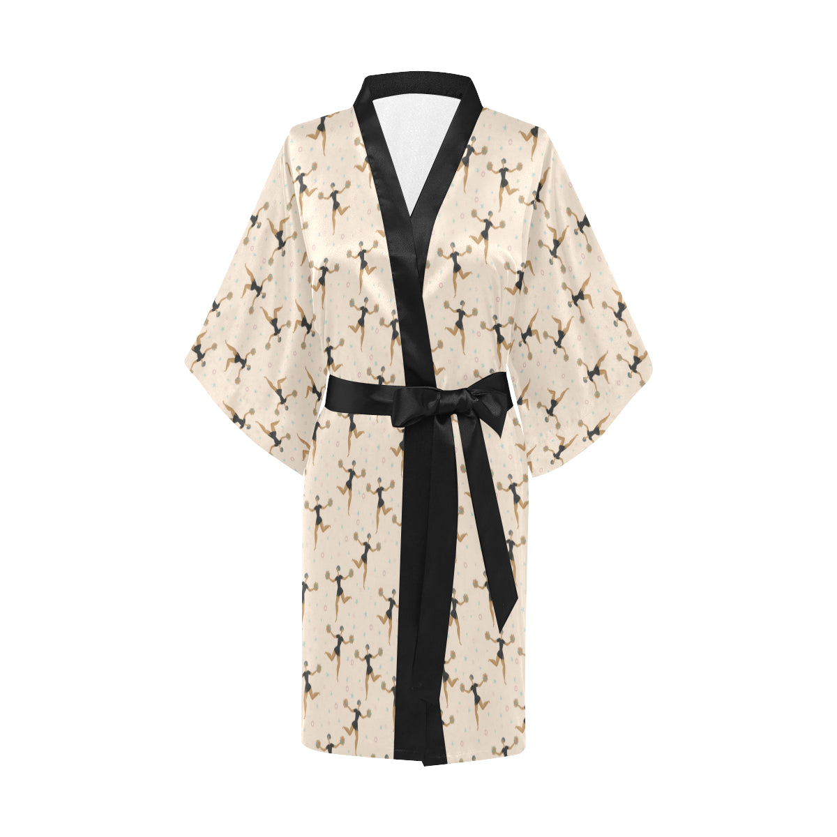 Cheerleader Pattern Print Design 03 Women's Short Kimono
