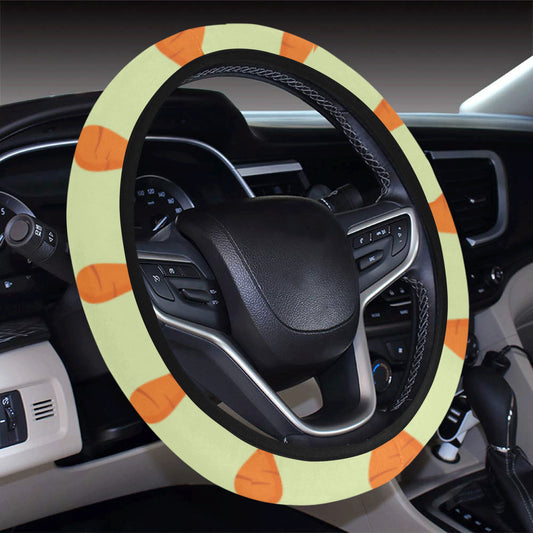 Carrot Pattern Print Design 02 Steering Wheel Cover with Elastic Edge