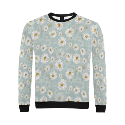 Daisy Pattern Print Design DS012 Men Long Sleeve Sweatshirt