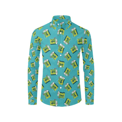 Bible Pattern Print Design 01 Men's Long Sleeve Shirt