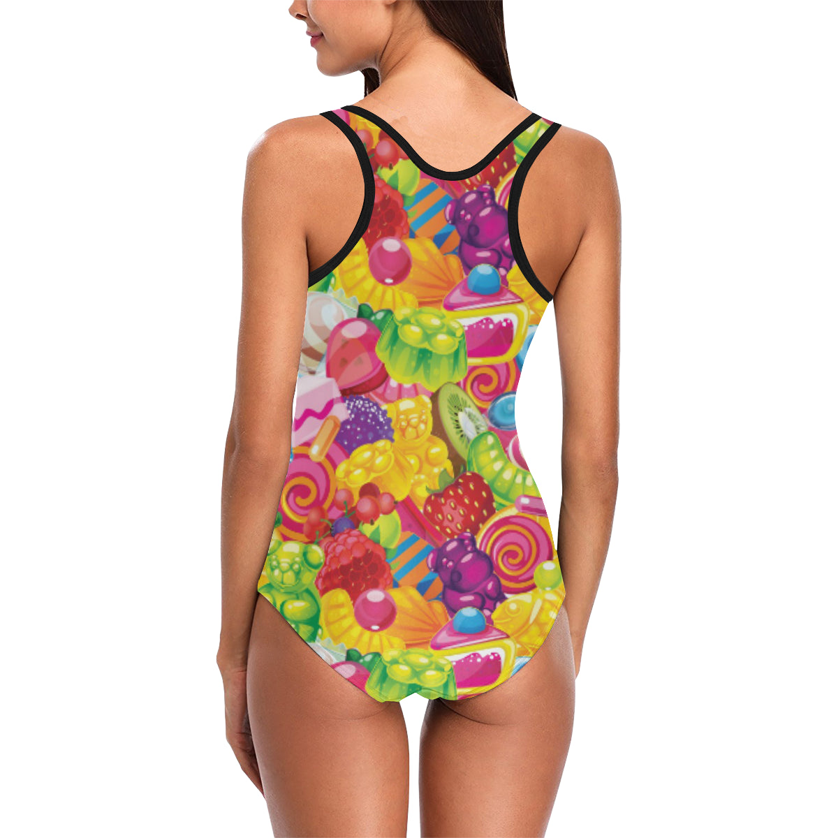 Candy Pattern Print Design CA01 Women Swimsuit