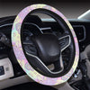 Unicorn Rainbow Star Heart Print Steering Wheel Cover with Elastic Edge