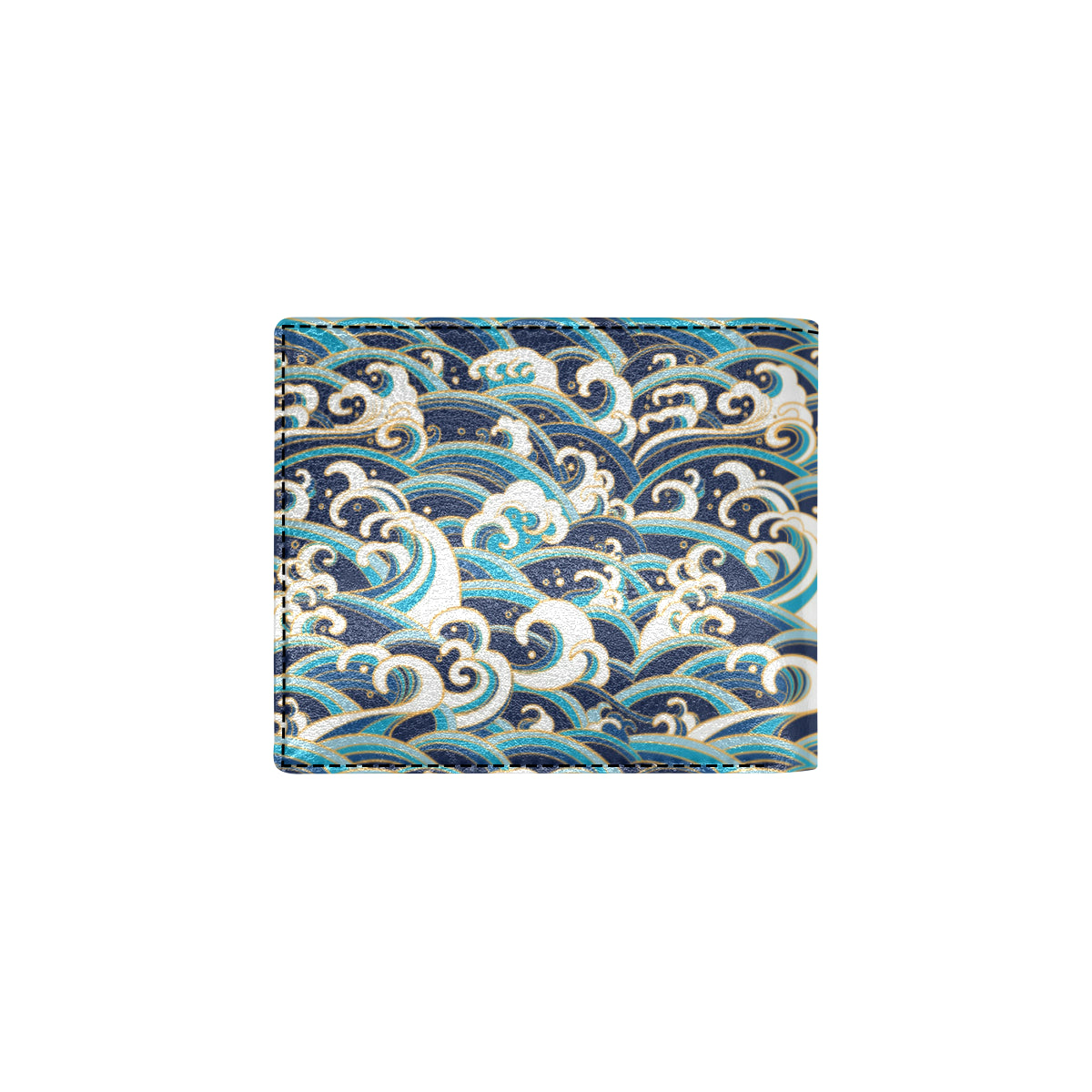 Surf Wave Pattern Men's ID Card Wallet