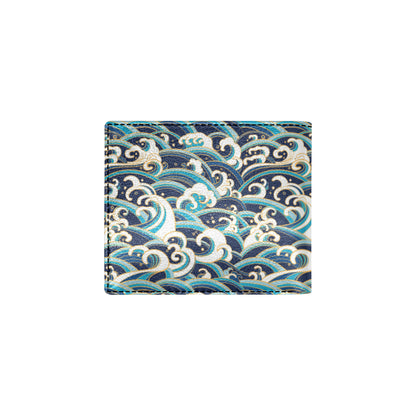 Surf Wave Pattern Men's ID Card Wallet