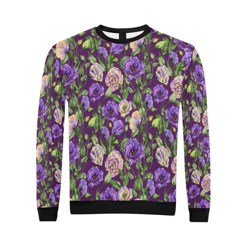 Lisianthus Pattern Print Design LT03 Men Long Sleeve Sweatshirt