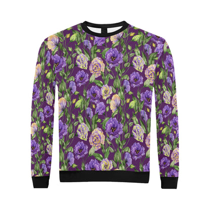 Lisianthus Pattern Print Design LT03 Men Long Sleeve Sweatshirt