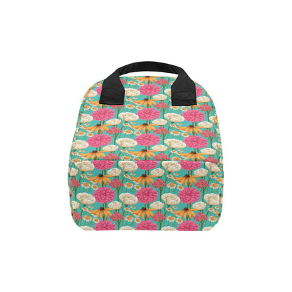 Summer Floral Pattern Print Design SF07 Insulated Lunch Bag