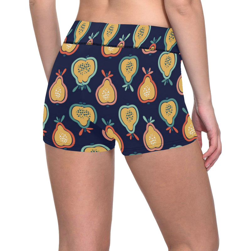 Pear Pattern Print Design PE03 Yoga Shorts