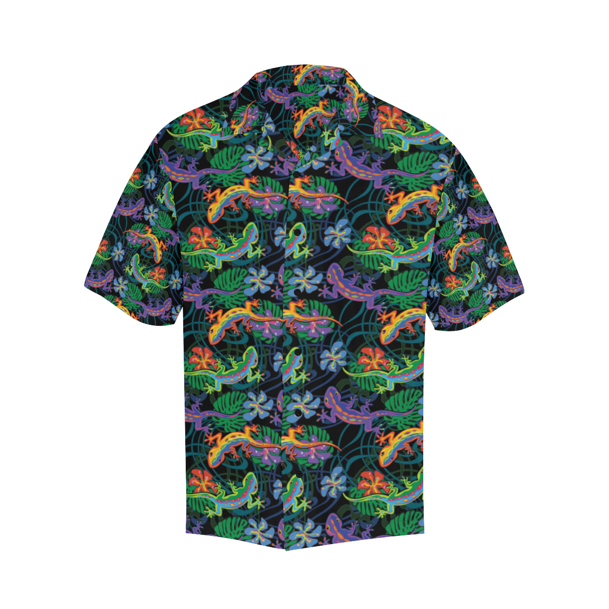 Gecko Colorful Pattern Print Design 01 Men's Hawaiian Shirt