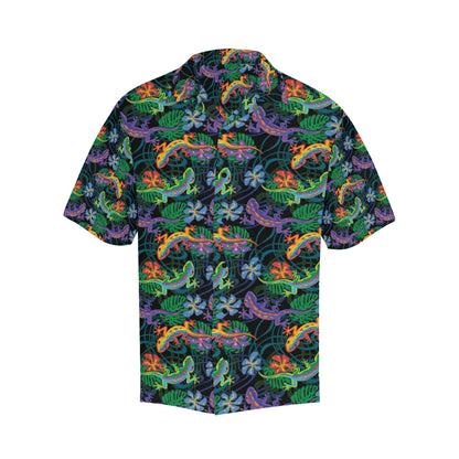 Gecko Colorful Pattern Print Design 01 Men's Hawaiian Shirt