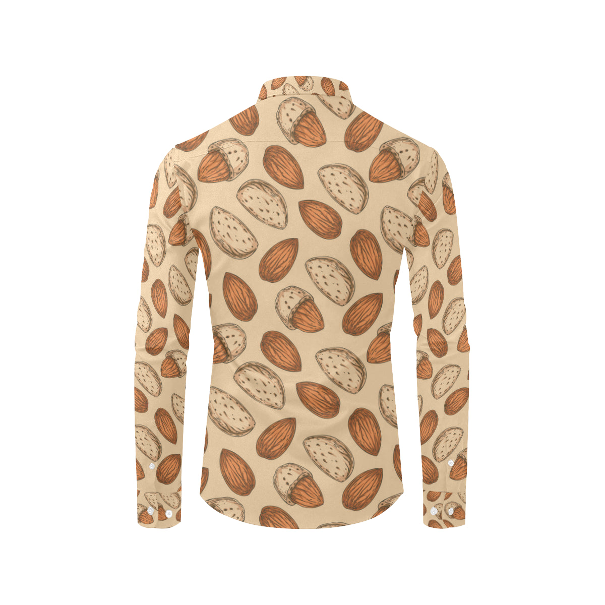 Almond Pattern Print Design 04 Men's Long Sleeve Shirt