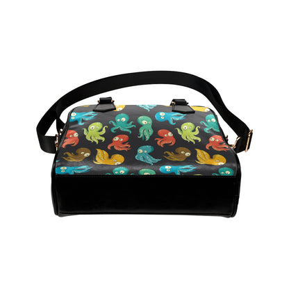 Octopus Pattern Print Design A01 Shoulder Handbag