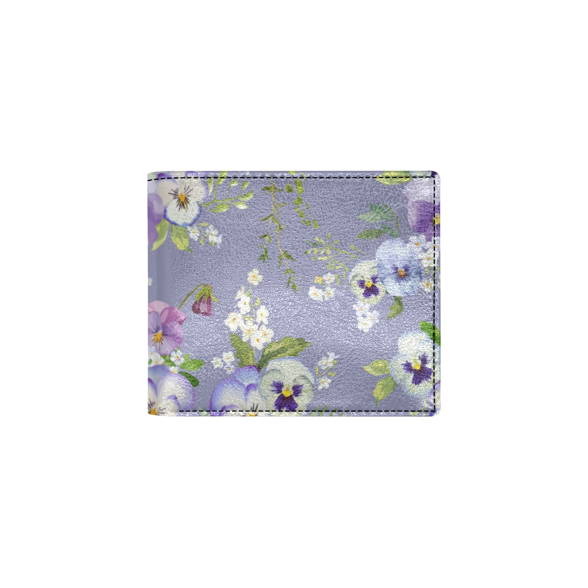 Pansy Pattern Print Design PS05 Men's ID Card Wallet