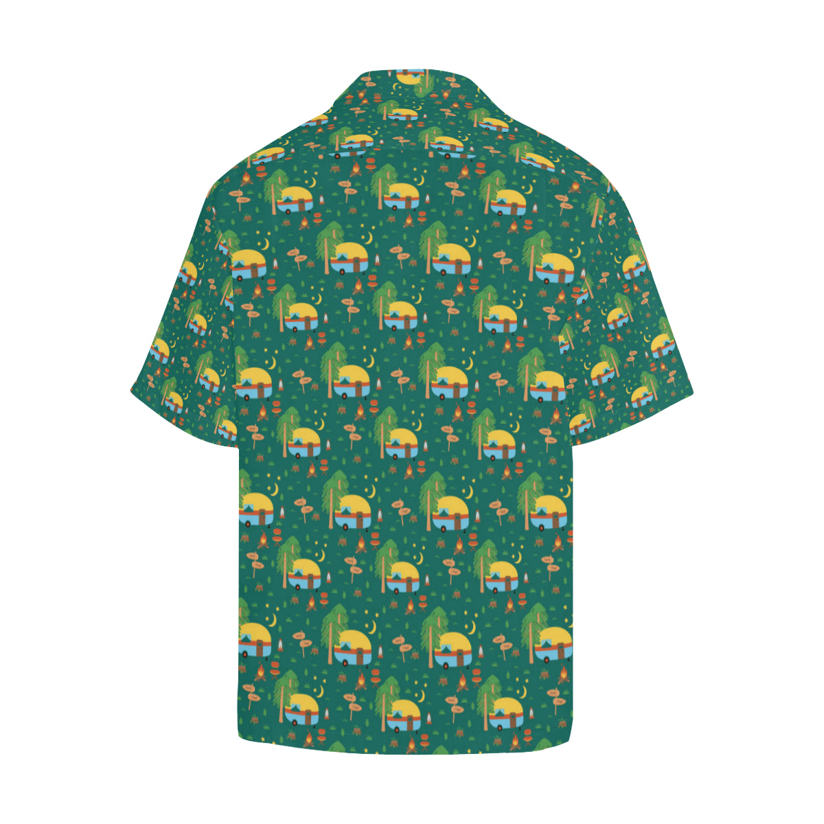 Camping Camper Pattern Print Design 06 Men's Hawaiian Shirt