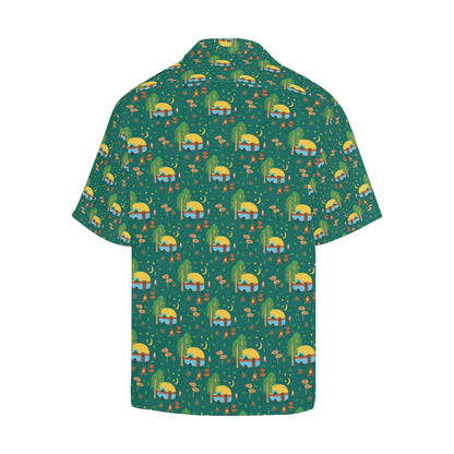 Camping Camper Pattern Print Design 06 Men's Hawaiian Shirt